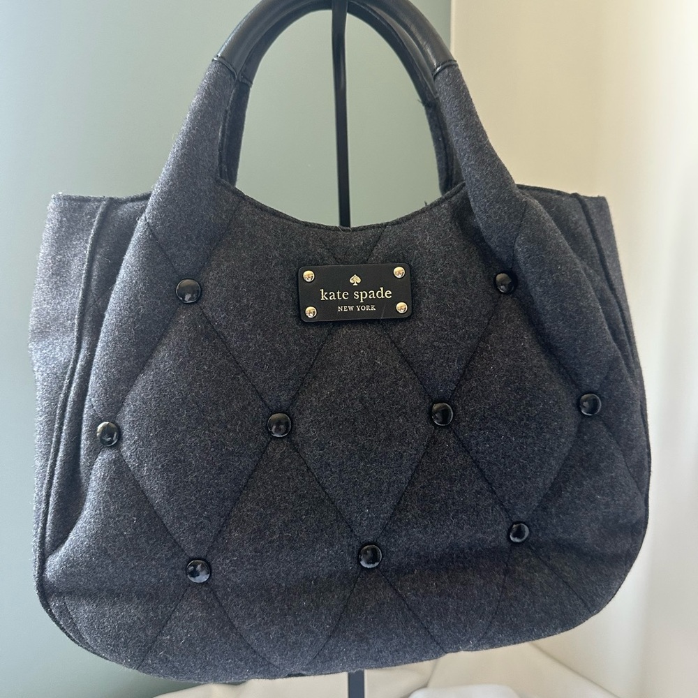 Kate Spade Black Quilted Tote Bag